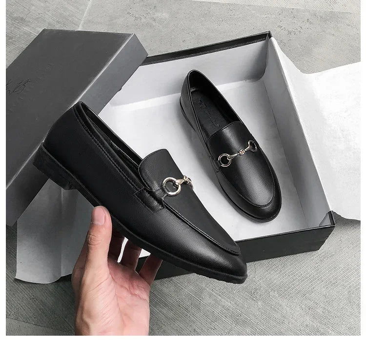 Womens Shoes Flats Loafers Ladies Leather Brand Sneakers Women Designer Flat Ladies Shoes Woman Luxury Female Shoes for Women