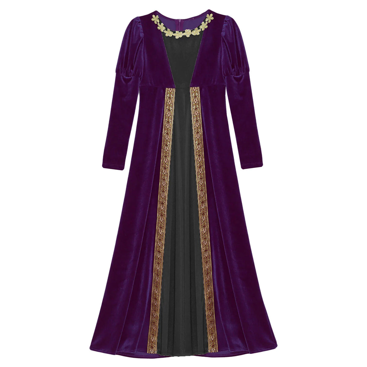 Children Girls Halloween Medieval Renaissance Vampire Cosplay Costume Ancient Roman Princess Dress Long Sleeve Retro Velvet Gown