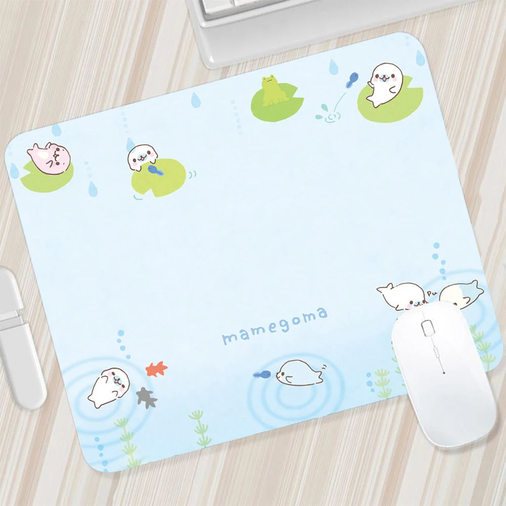 Japanese Cute Mamegoma Small Mouse Pad Gaming Mousepad PC Gamer Mouse Mat XXL Computer Pad Keyboard Mat Desk Pad Laptop Mausepad