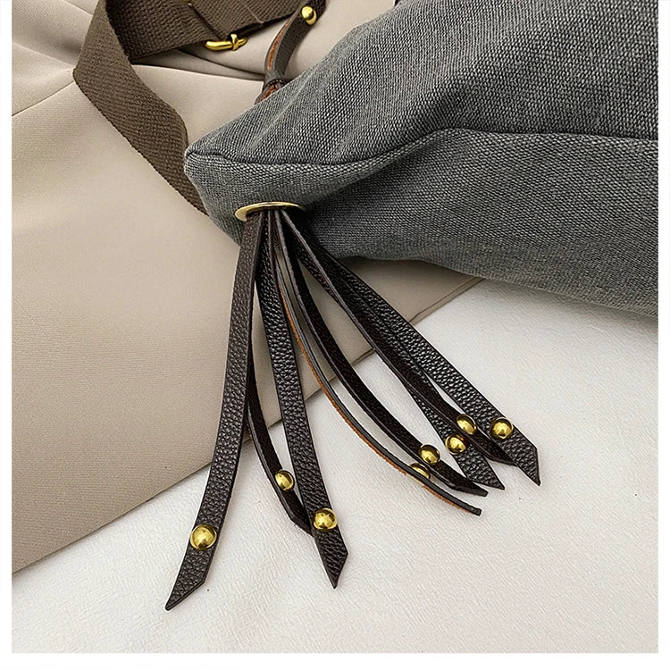 Sense of Luxury Personality Super Cool Crossbody Bags for Women Hot Trendy 2026 New Style Fashionable Canvas Pony Shoulder Bags