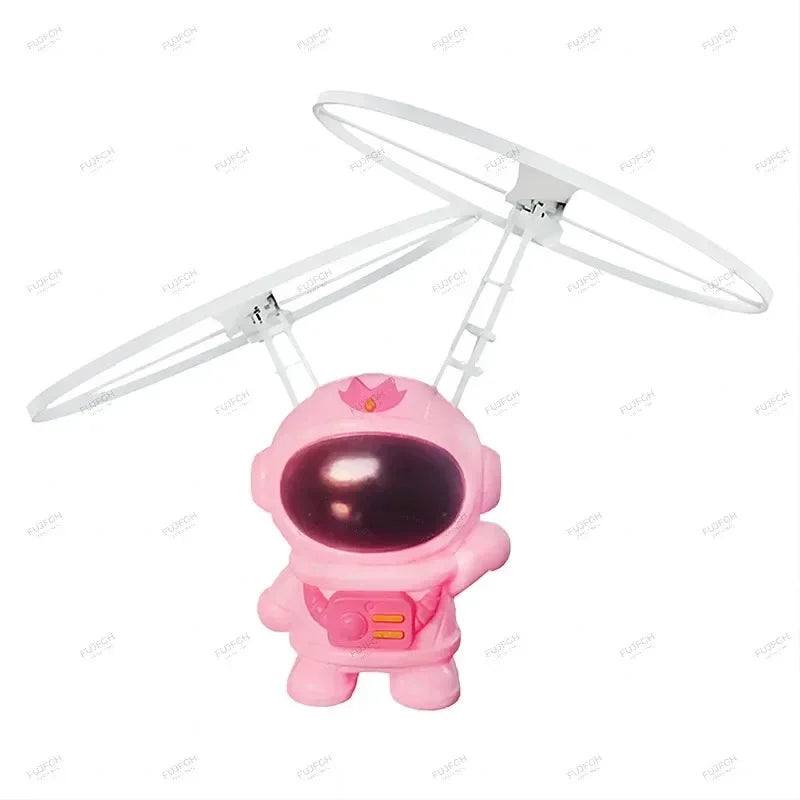 Creative Mini Astronaut Drone Cartoon Spaceman Flying Robot Toys with USB Charging Hand Control Helicopter Kids Gift