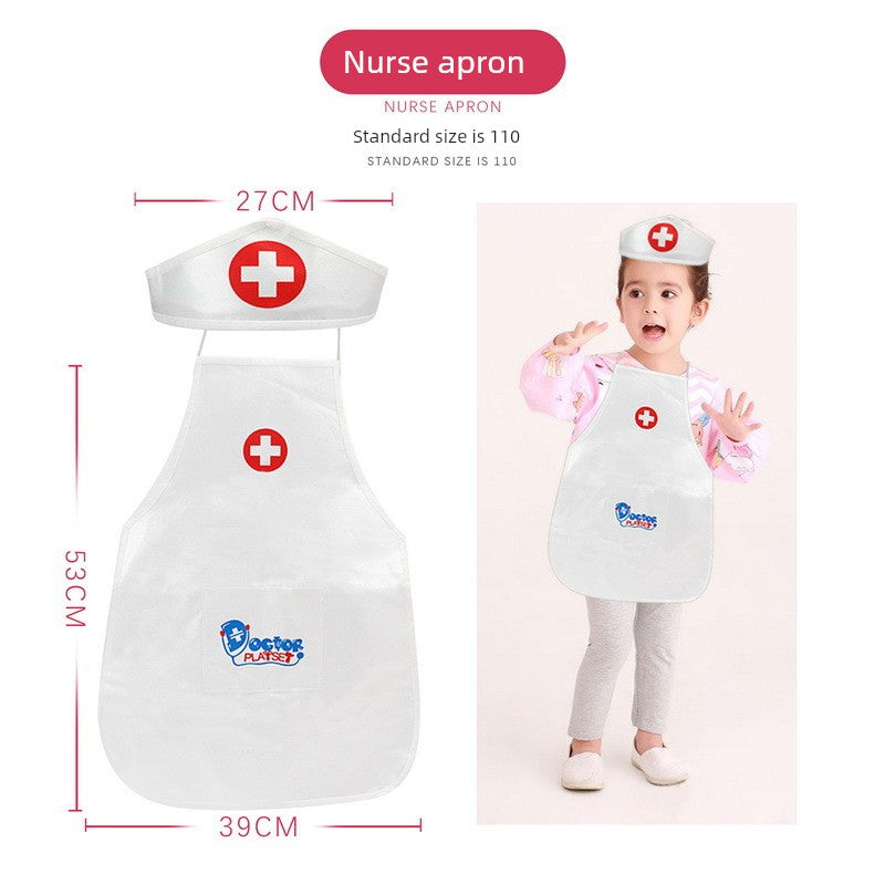 Artificial Stethoscope Kids Doctor Nurse Teaching Aids Suit Boys and Girls Play House Injection Medical and Dental Clinic