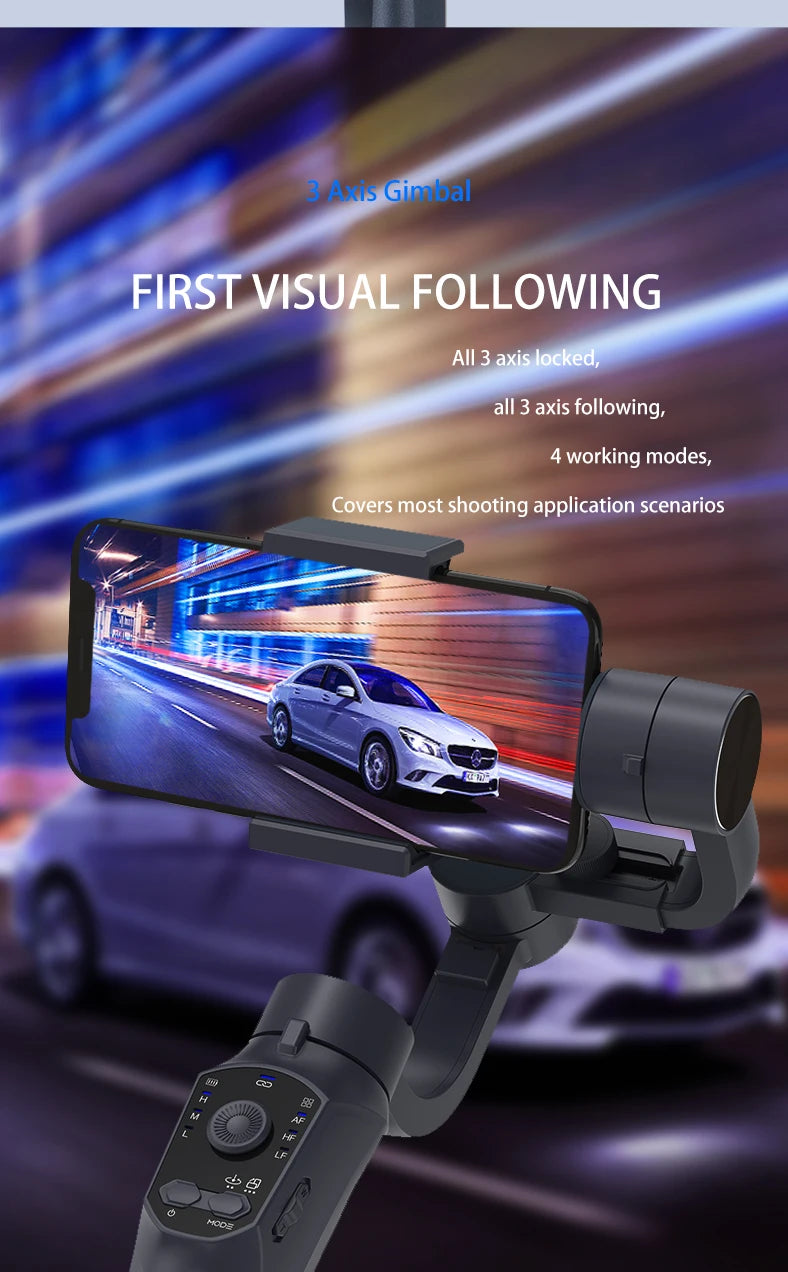 F10 Pro handheld 3-axis Mobile gimbal handy stabilizer for cell phone holder real-time tracking stabilizzatore smartphone Selfie