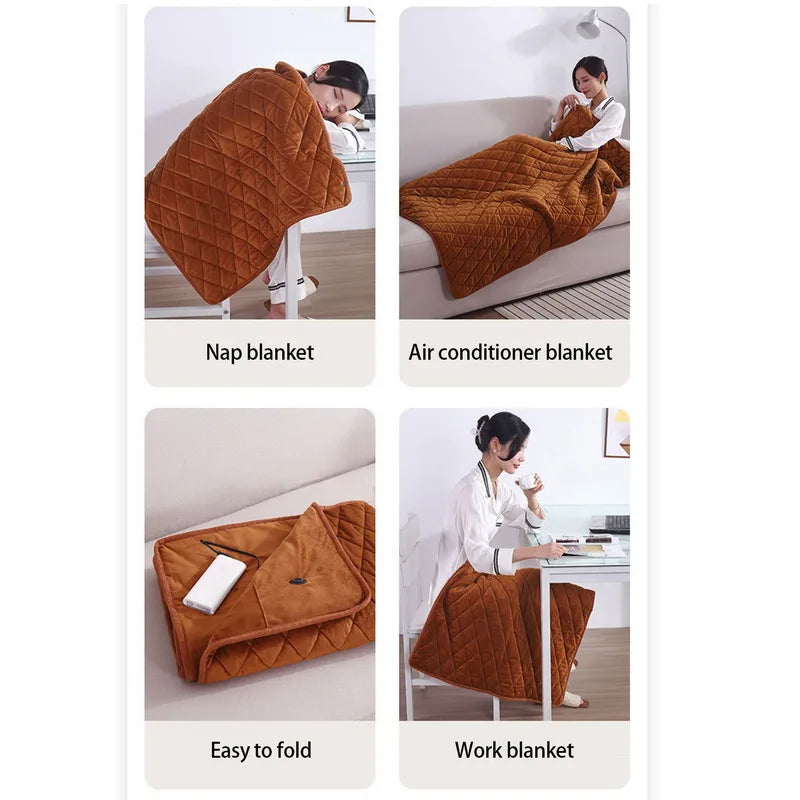 5V USB Large Loose Electric Blanket Powered By Power Bank Winter Bed Warmer Heated Sofa  Blanket Body Heater Bed Warmer Mat