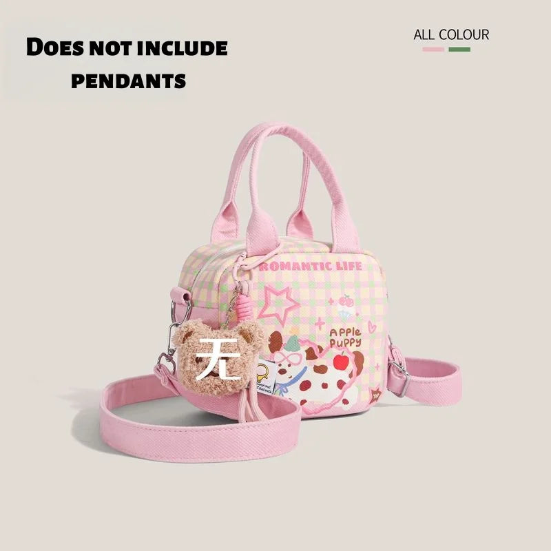 Cute Dog Handbag Women – Versatile Canvas Bag; Shoulder Bag for Men – Large Capacity, Durable and Soft