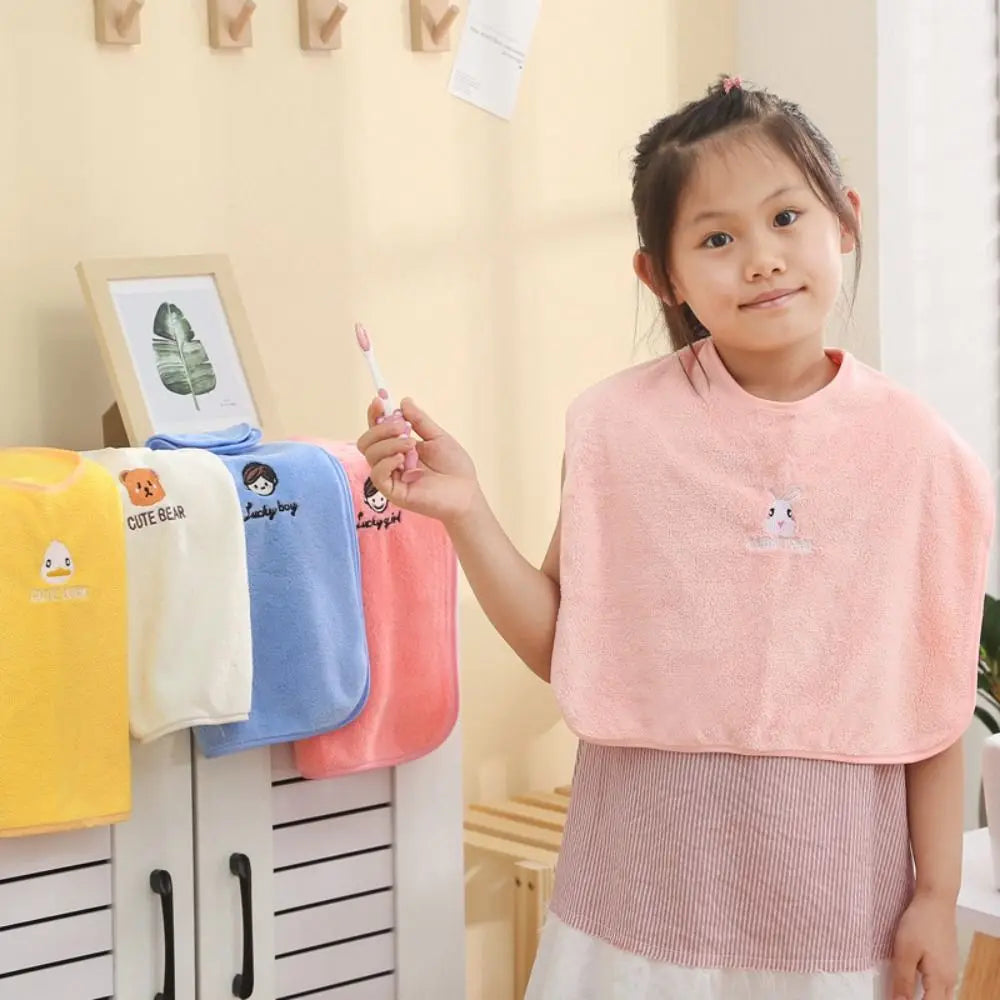 New Soft Bibs Skin Friendly Water Absorbent Children's Washcloth Adjustable Snaps Toddler Face Towel for Feeding Eating