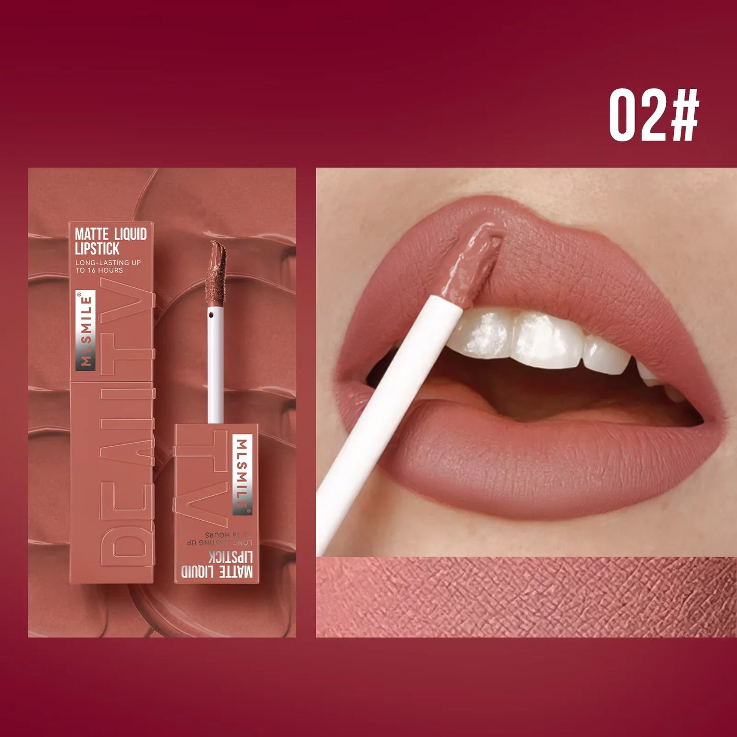 6 Colors of Long-Lasting Velvet Liquid Lipstick with Matte Texture Waterproof Non-Stick Cup Professional Lip Makeup Products