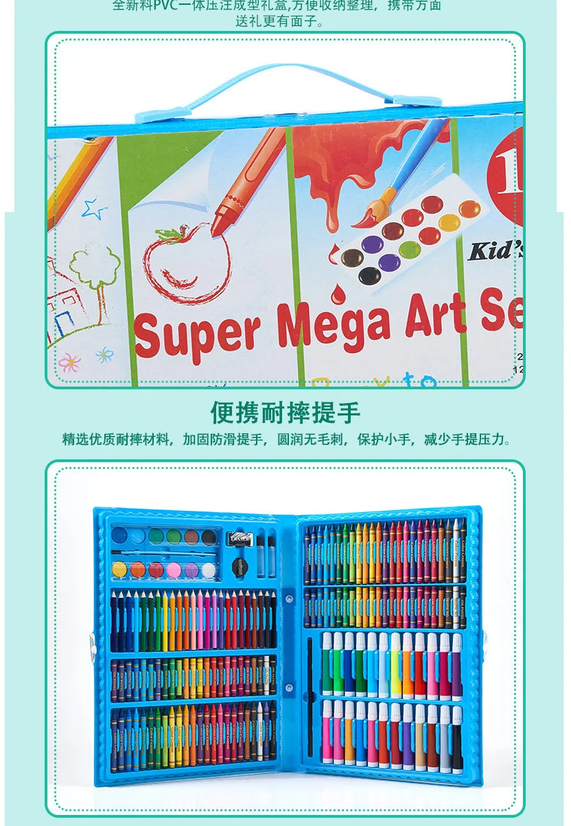 168 Watercolor Pen Set Children's Painting Set Training Class School Prizes Crayon Set Gift Birthday Kindergarten Graduation
