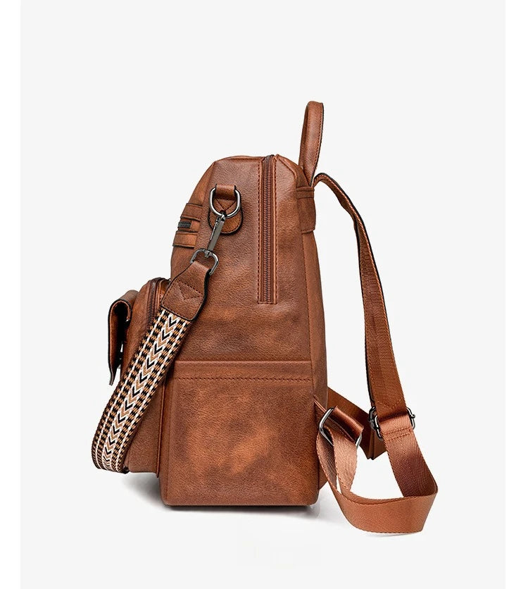 Winter Women's Backpack European Retro Two-shoulder Bag Luxury PU Composite Bag Commuter Single Shoulder Bag Leisure Travel Bags