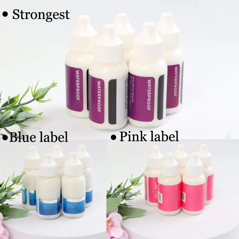 Strong Hold Lace Wig Glue With Remover Set Waterproof Wig Glue For Front Lace Wig Transparent Lace Adhesive For Hair Replacement