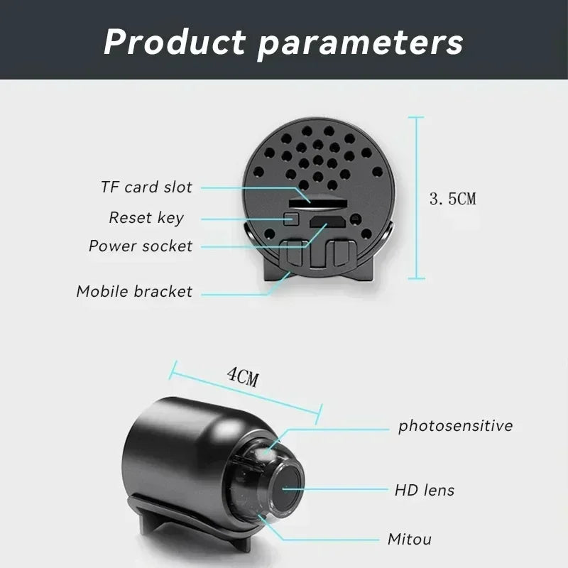 X5 1080P Mini Wireless Surveillance Camera Night Vision Lightweight Clear Portable Motion Detection Premium Quality NEW 2026