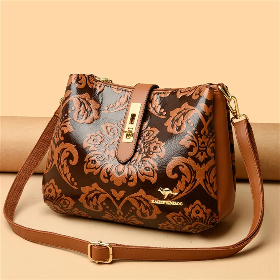 3 Layers Women 2024 Luxury Handbags Women Bags Designer Casual Shoulder Bags High Quality Leather Crossbody Bags for Female