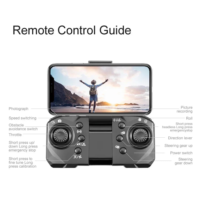 New D6 Mini Drone 4k Profesional 8K HD Camera Obstacle Avoidance Aerial Photography Brushless Foldable Quadcopter Gift Toy 6000M