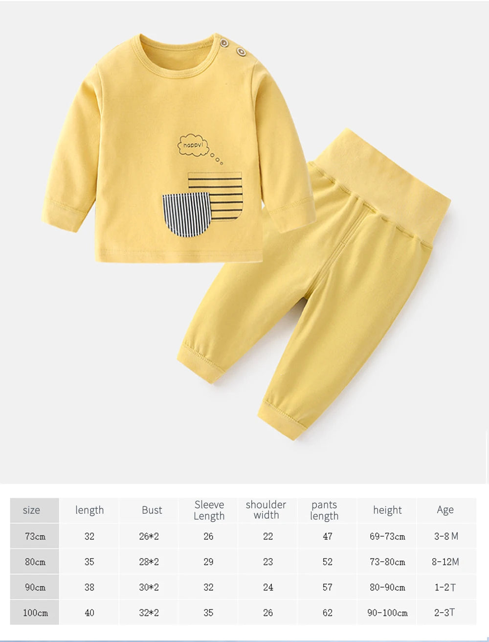 Autumn Winter Infant Clothing Sets Cotton Newborn Boys Girls Clothes Baby Underwear Newborn Baby Kids Pajamas Suits
