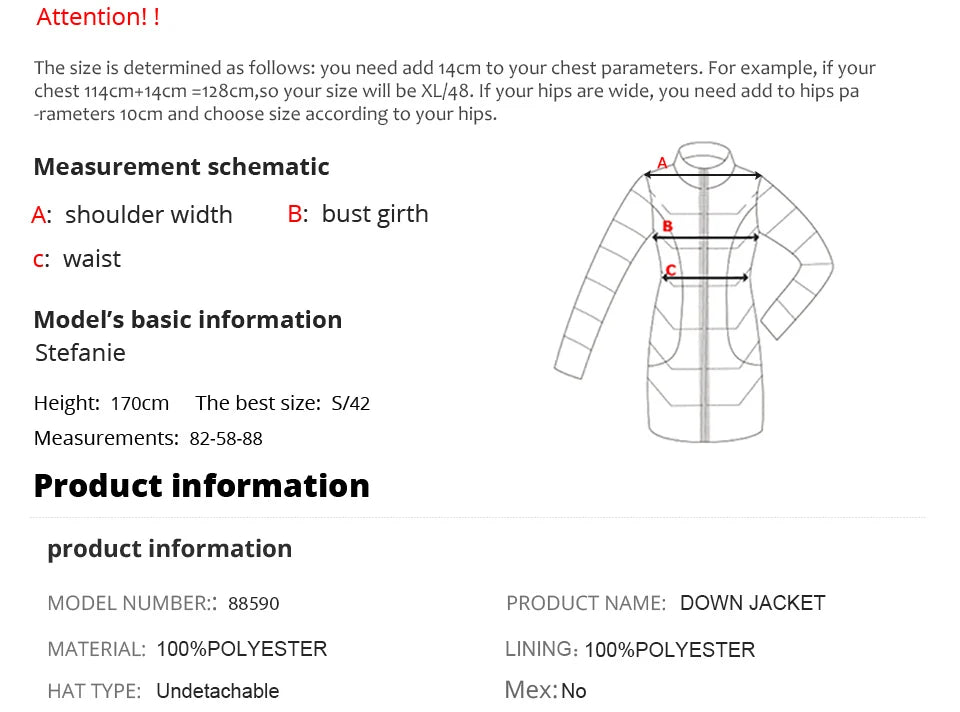 GASMAN 2024 Winter Down Jacket Women Long Classic zipper Design Pocket Stand Collar Hooded Slim Coat Women Parkas 88590