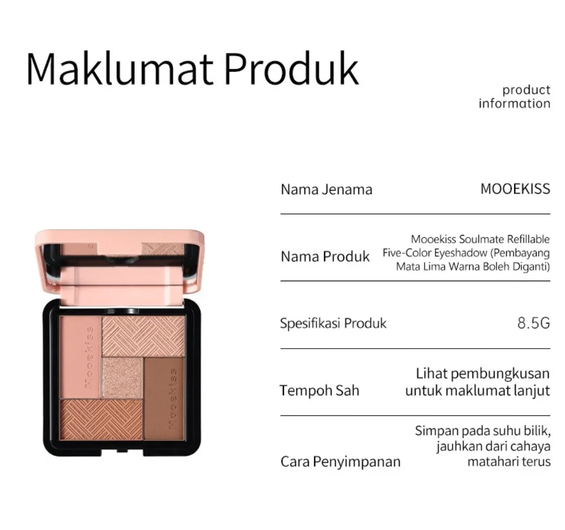 Mooekiss Eyeshadow Palette Multiple Colors One Palette Multipurpose 8.5g Makeup Cosmetics