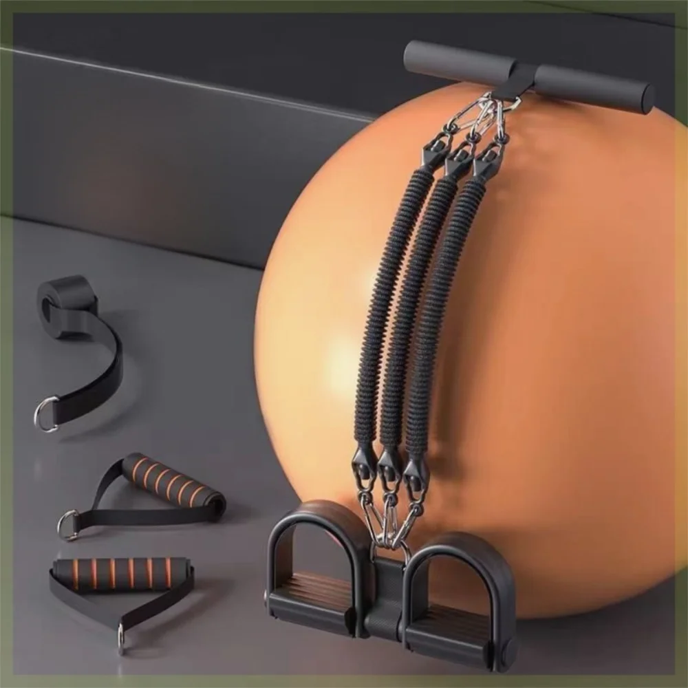 Multifunction Fitness Tension Rope with Handles Adjustable Tension Pedal Ankle Puller Non-Slip Exercise Resistance Band