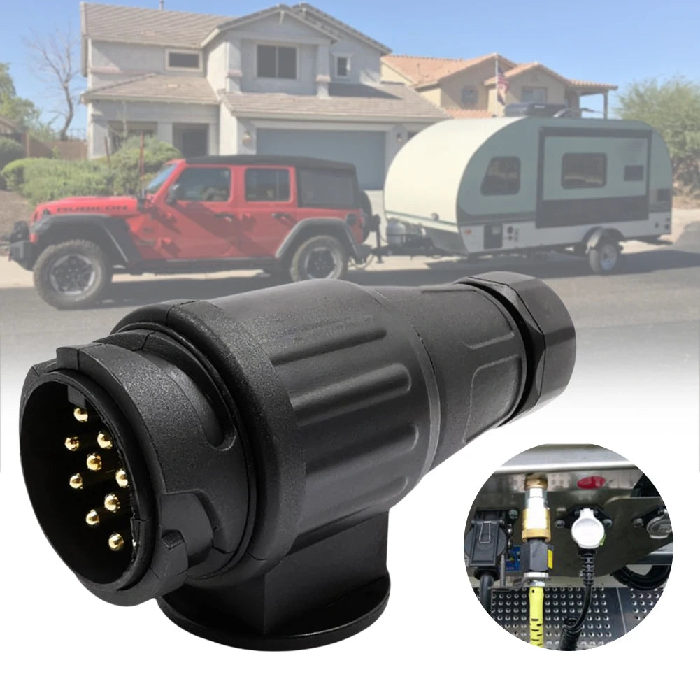 13Pin Trailer Plug 12V Towing Bar Socket 13 Pole Caravan Wiring Electrical Connector Trailer Electrical Connector for Vehicle RV