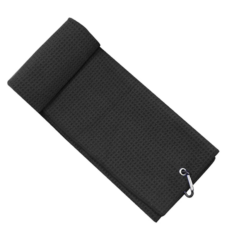 Golf Towel Microfiber Fabric For Golf Lovers Soft Absorbent Golf Club Cleaner Rag Clip Golf Accessories Golf Club Cleaning Towel