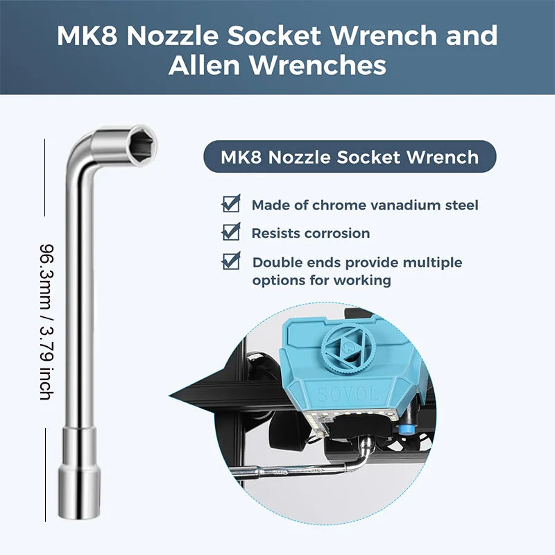 Creality 3D Printer Tool Kit Nozzle Cleaner,File,Engraving Knife,Tweezers,Scraper& Engraving Tools for Maintenance