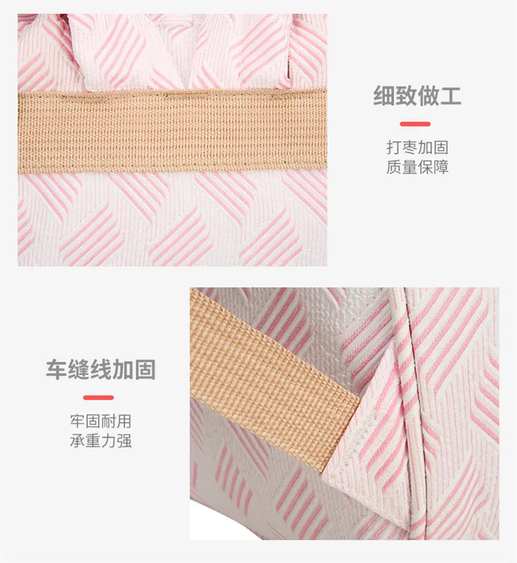 Baby Diaper Bag with Stroller Hooks Portable Baby Crib Diaper Changing Pad Baby Carrier Bag for Activity Mom Backpack 30*20*40cm