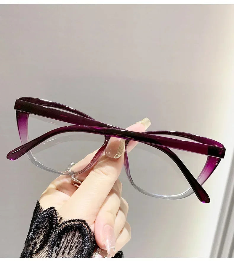 Fashion Ladies Reading Glasses Women Men Trendy Luxury Design Presbyopia Eyeglasses Cat Eye Anti-blue Light Eyewear for Female
