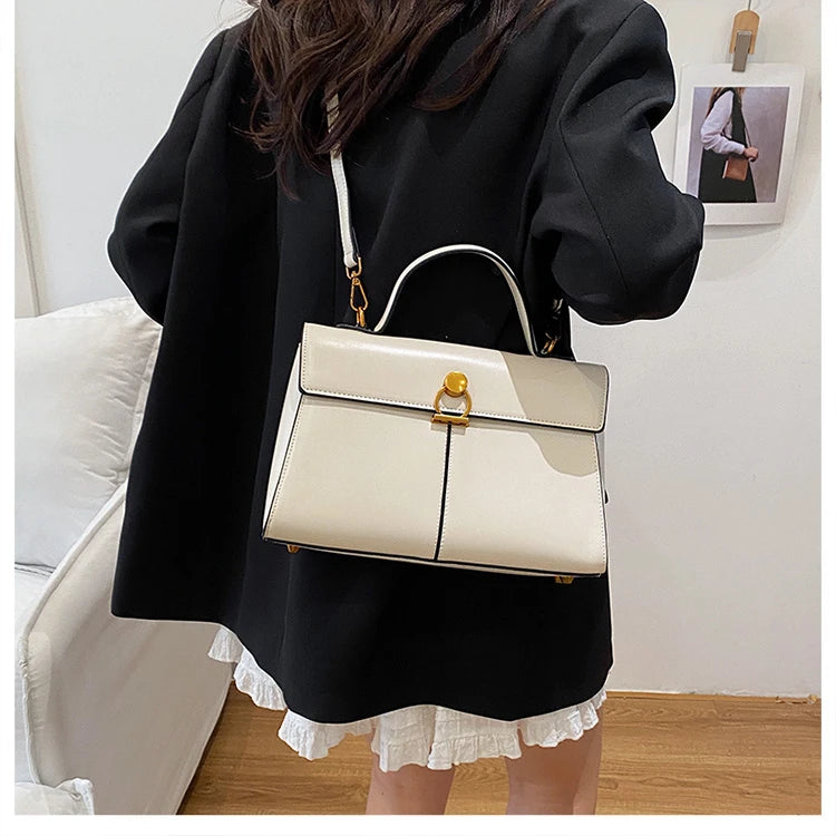 2025 New Classic Style Solid PU Square Shoulder & Crossbody Bags High Quality Sense of Luxury Simple Commute Handbags for Women