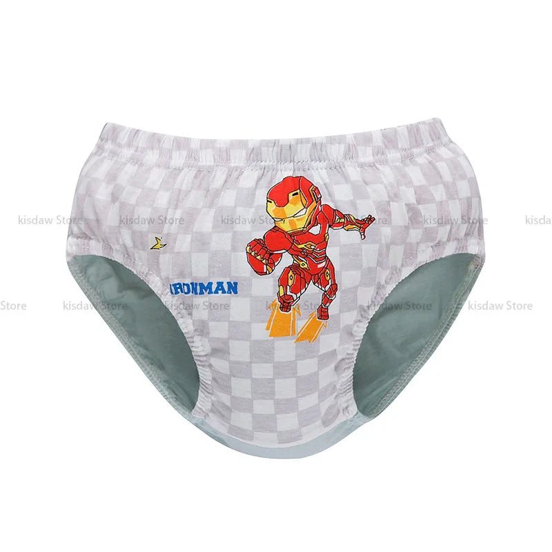 Exquisite Boxed 5-Piece Boys Cotton Underwear Comfortable and Breathable Briefs Boys Spider-Man Print Children Triangle Panties