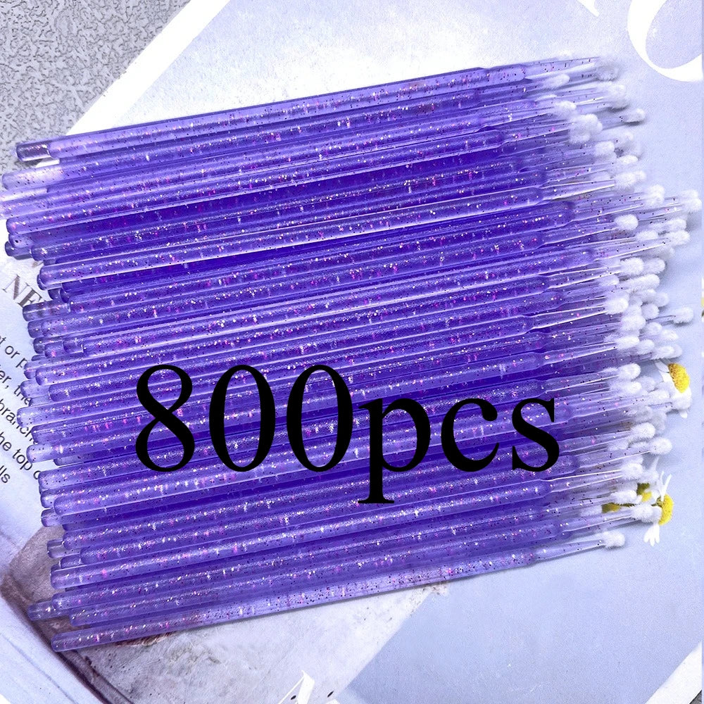 400/800pcs Micro Brush Crystal Lash Removing Swab Microbrush Mascara Wands Applicator Eyelash Extension Makeup brushes Tools