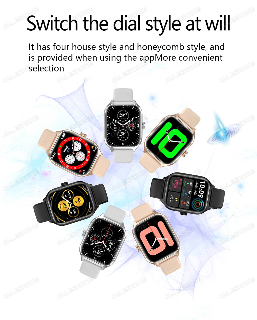 Smart Watch Bluetooth Calling Message Notification Multi-Sport Mode Heart Rate Blood Pressure Blood Oxygen Monitoring SmartWatch
