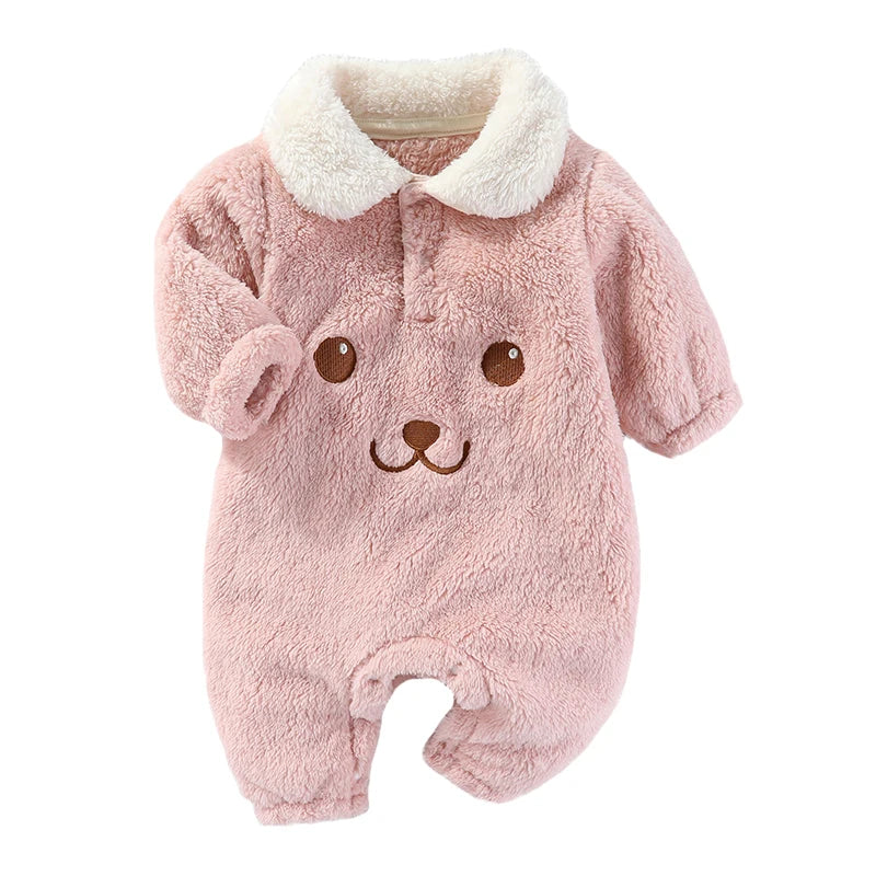 Newborn Baby Bodysuit New Autumn Winter Infant Jacket for Boy Flannel Onesies for Girls Soft Bebe Romper Baby Clothes 0-12 Month
