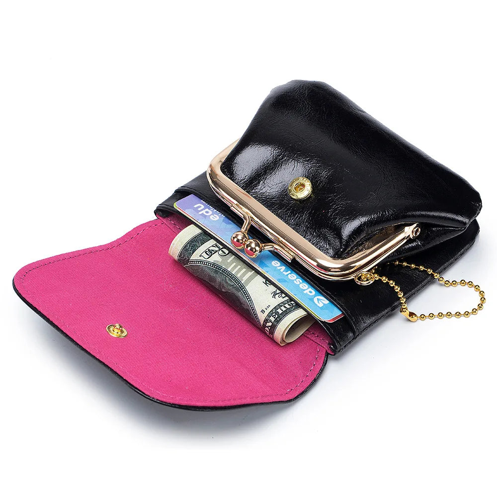 New Cowhide Wallets for Women Female Genuine Leather Purses Fashion Large Capacity Cute Wallet Money Bag Small Coin Card Holders