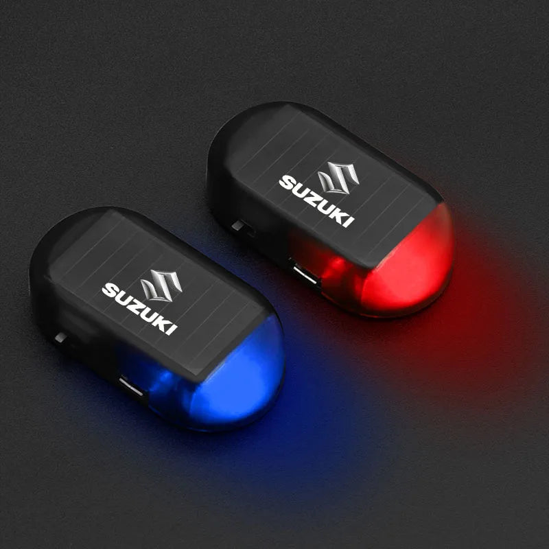 1Pcs Car Solar Powered Wireless Anti-Theft Caution Lamp LED Flashing Light Styling For Suzuki Jimny Grand Vitara Sx4 Swift Alto