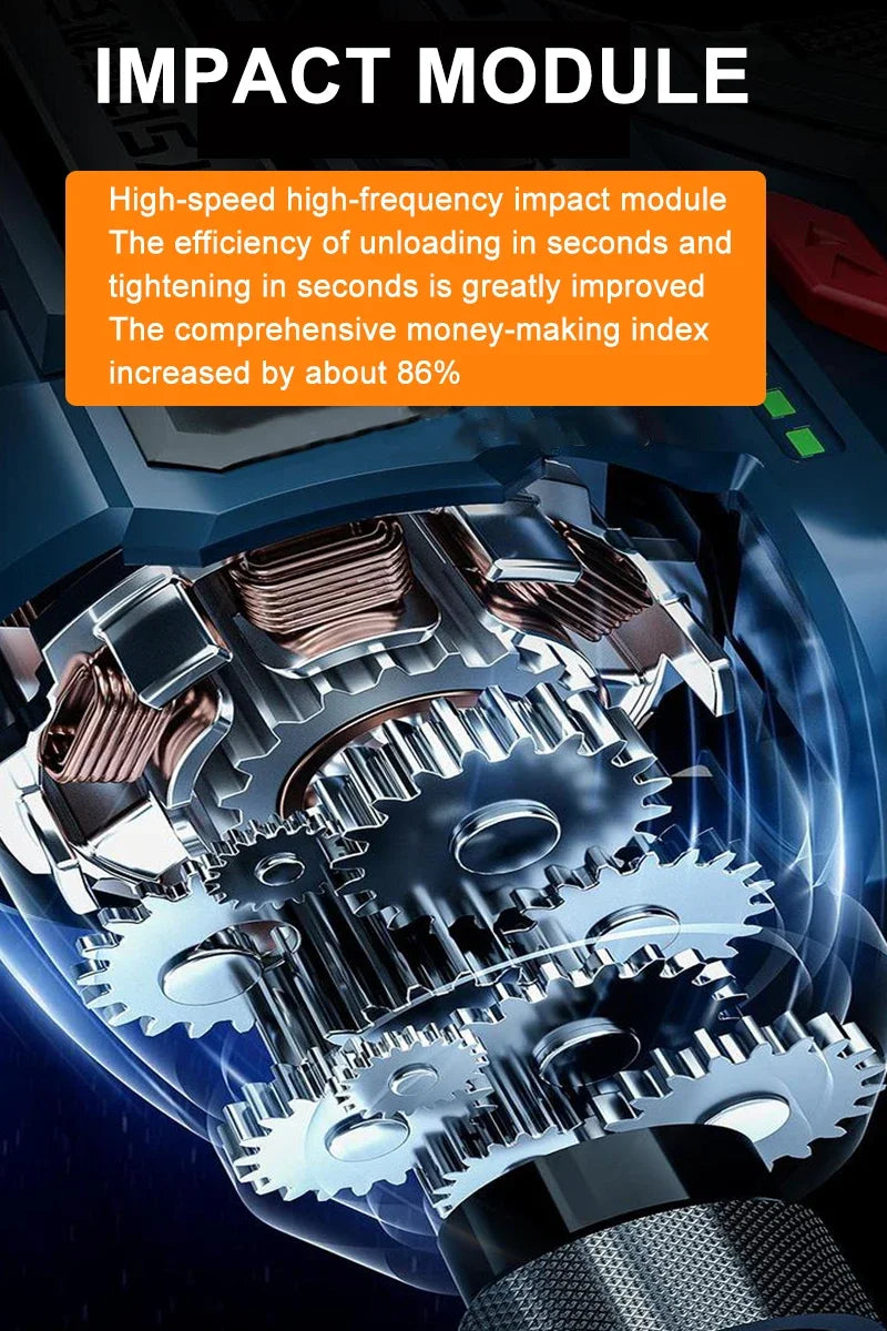 16.8V Brushless 70N.m Electric Cordless Drill 160N.m Impact Driver Screwdriver Household Multifunction Hit Power Tools