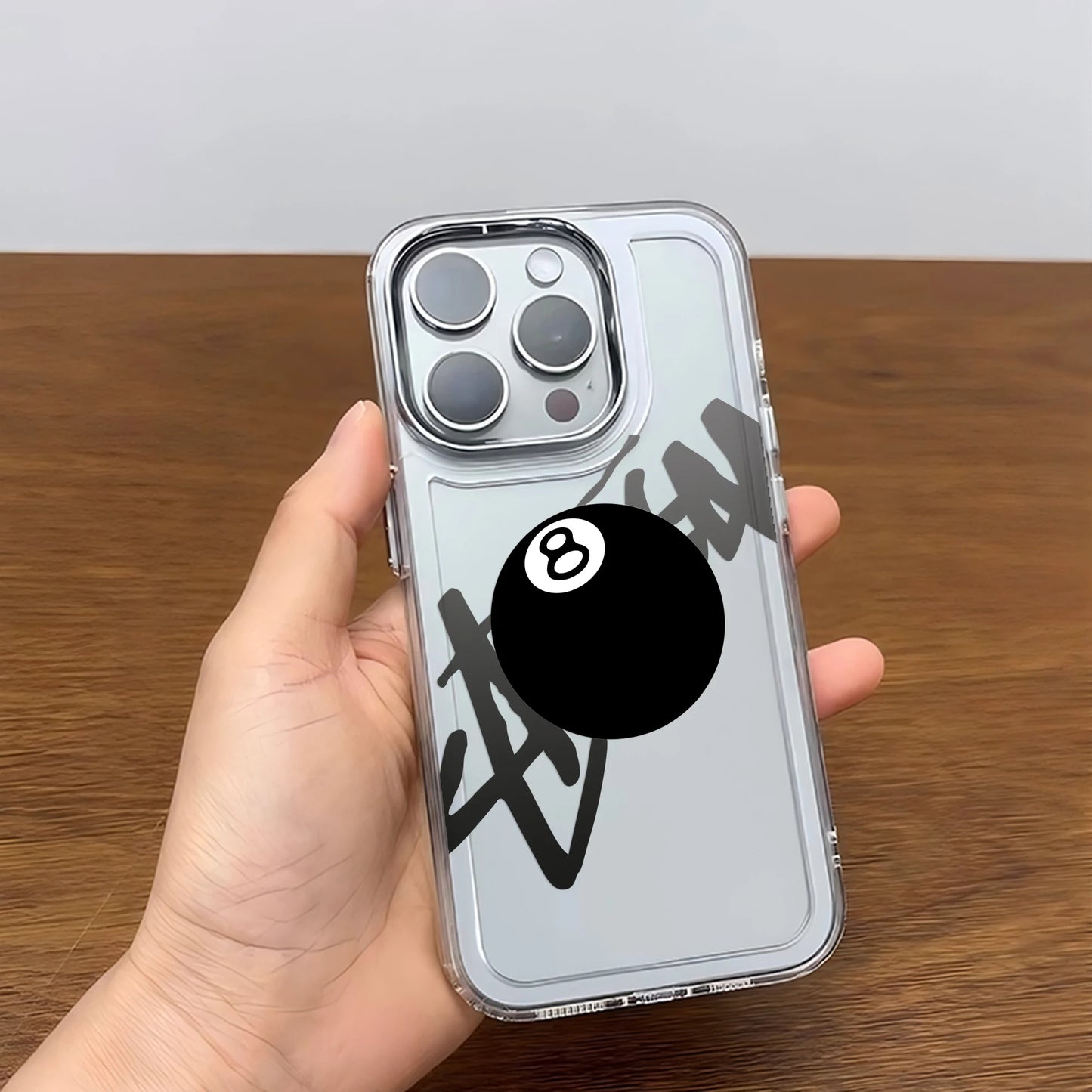 Billiards Fashion Pattern Cool Number 8 Phone Case For iPhone 17 16e 16 15 14 13 12 11mini Pro Max X XR XSMAX 8 7 Air Plus Cover