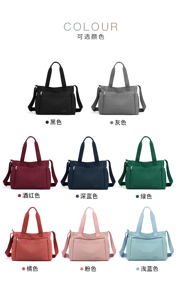 Women Bag Crossbody Nylon Large Capacity Shoulder Bag Lightweight Handbag Maternity Diaper Baby Bag For Mom Travel Dropshipping