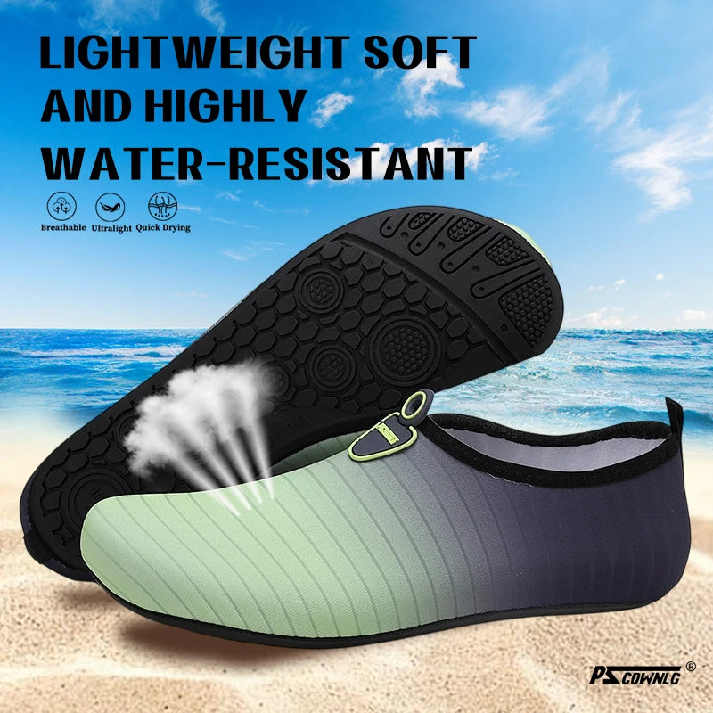Unisex Water Shoes Soft Beach Non-Slip Aqua Shoes Quick Dry Breathable Swimming Diving Snorkeling Sneaker Socks Slipper