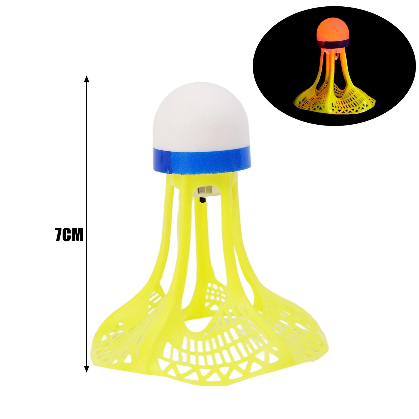 LED Luminous Badminton Shuttlecock Glow in The Dark Nylon Birdies Windproof Outdoor Night Training Sports Fitness Green Red