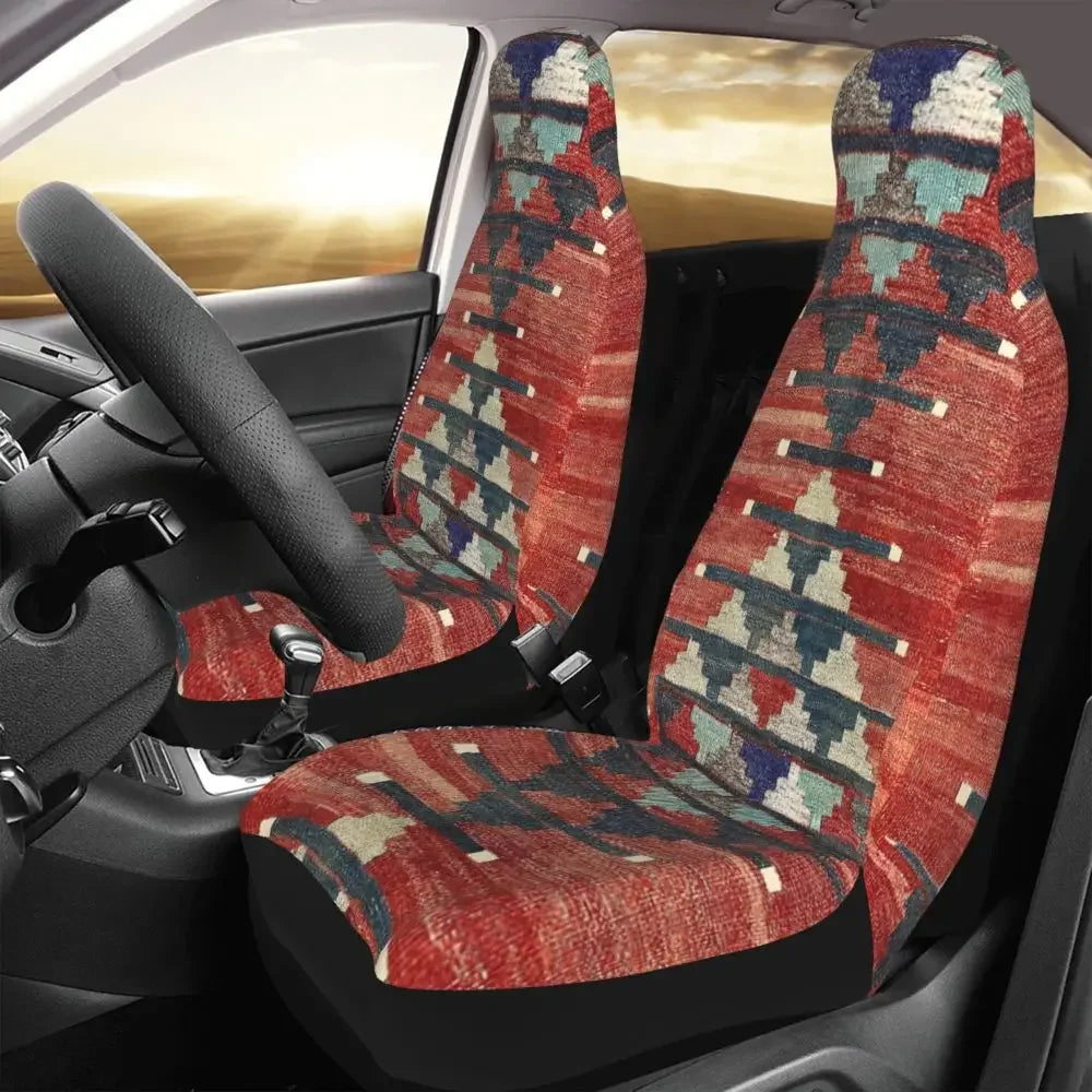 Boho Aztec Universal Car Seat Cover Four Seasons Women Ethnic Persian Tribal Car Seat Cushion Fabric Hunting