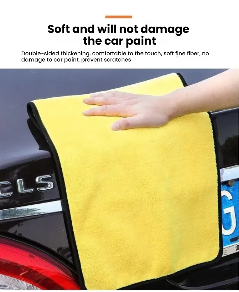 High Quality Microfiber Car Wash Towel Absorbent, Scratch - Free Cleaning Cloth for Drying & Auto Detailing - Ideal for Car Care