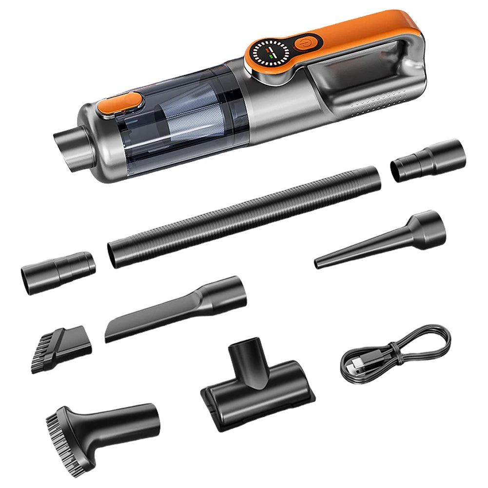 17000PA Car Vacuum Cleaner with LED Light High Power Mini Vacuum Cleaner Portable Cordless Compressed Air Duster for Car Home