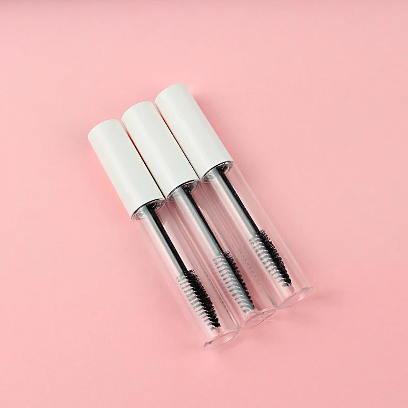 30/50pcs 10ml Empty Eyelashes Mascara Tube Vials Bottle Tool Fashion For Castor Oil DIY Cosmetic Container With White Pink Cap
