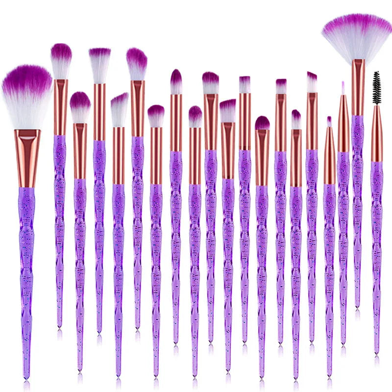 Diamond Makeup Brushes Set Beauty Make Up Brush Tool Cosmetic Powder Foundation Blending Eye Shadow Eyebrow Eyelash Brush