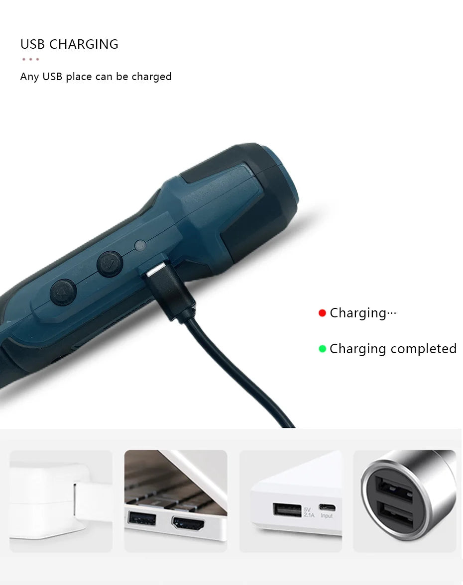 SHENHAOXU Cordless Electric Screwdriver Rechargeable Battery Operated ScrewDriver Drill Tool Set LED Bidirectional Switch Repair