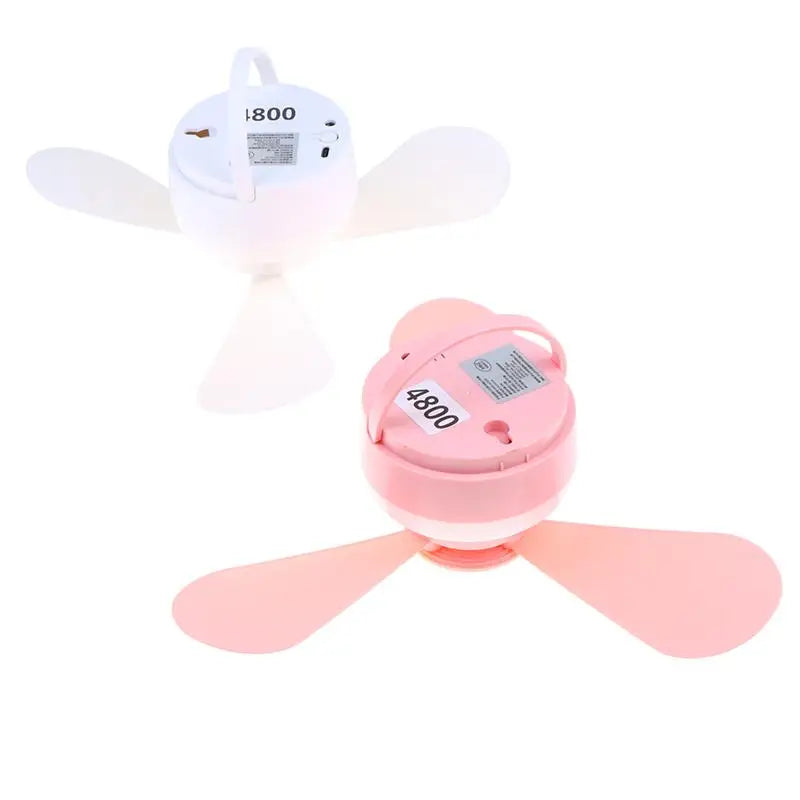 USB Rechargeable Ceiling Fan With Light Remote Control Portable Small Fan Lamp Ceiling Fans For Bedroom Dorm Camping Tent