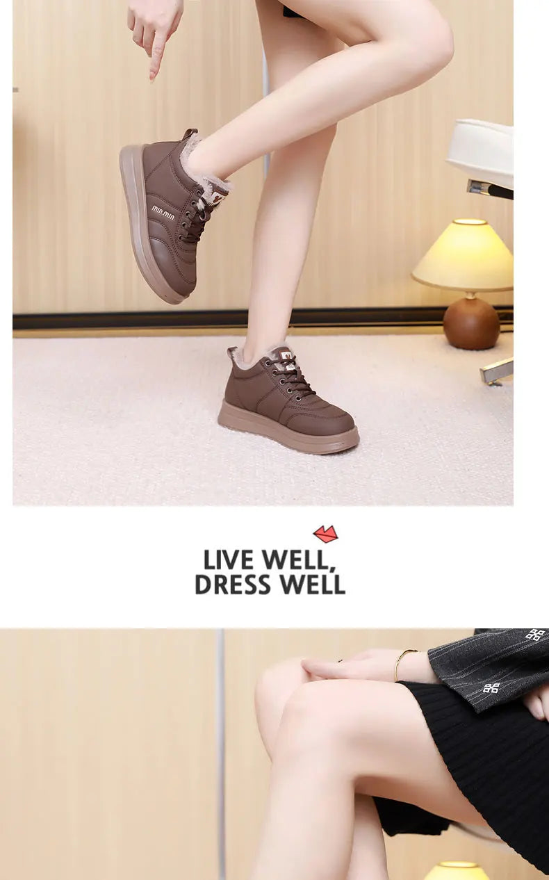 Women's 2025 Winter New Versatile Cotton Shoes Fashion Warm Thick Bottom Skid-resistant Durable Free Shipping Women's Shoes