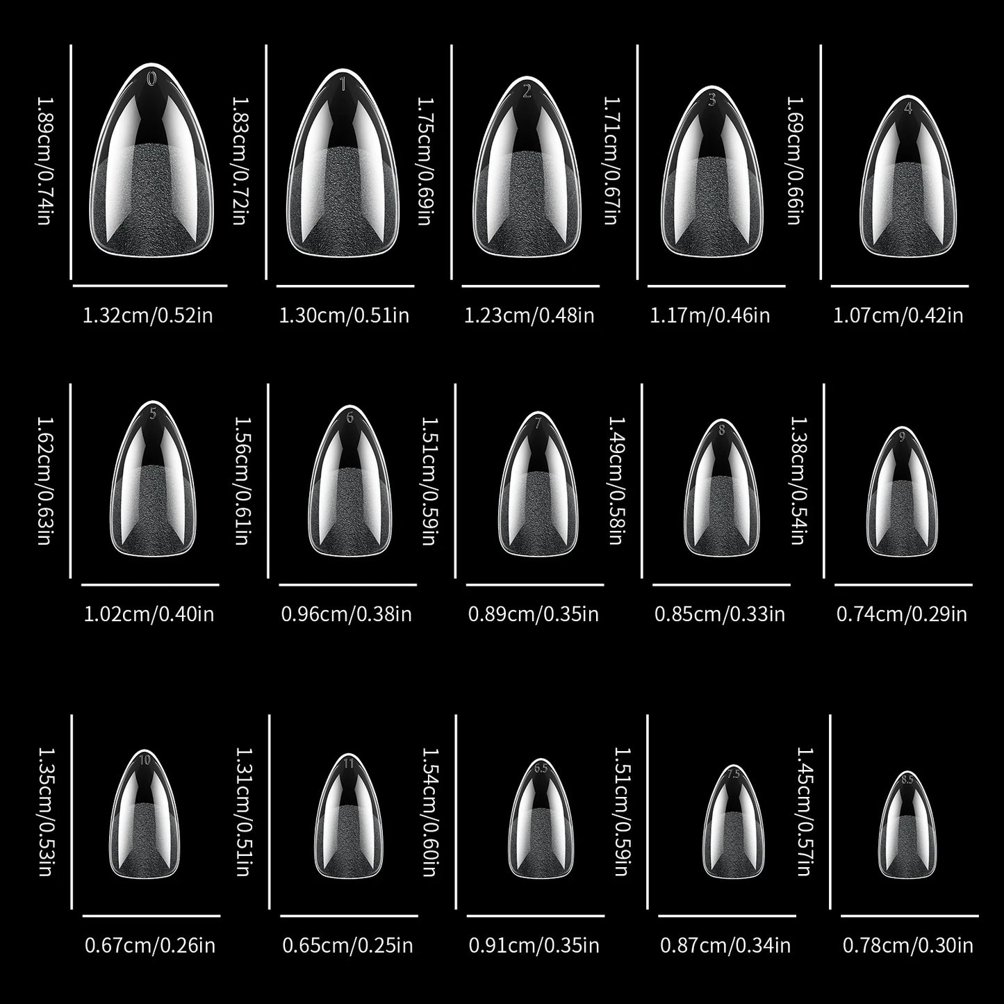 360pcs Soft Gel Nail Tips Semi-Matte Full Cover Almond Coffin Oval False Soak Off Gel Extension Tips Press On Nails Salon Home