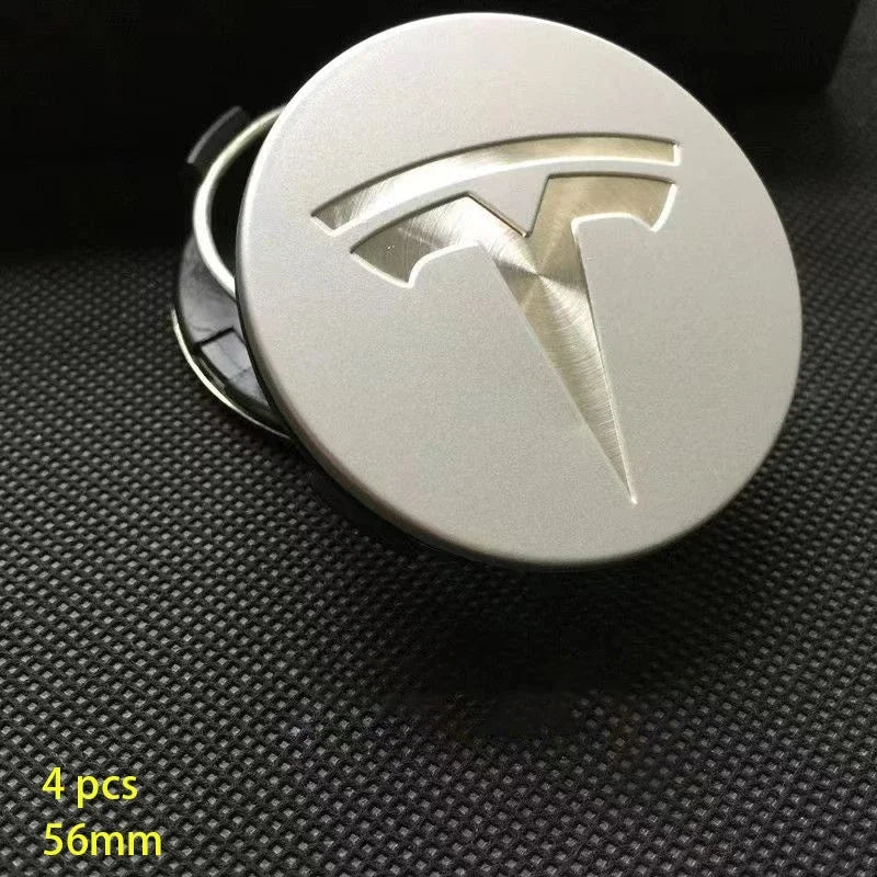 4pcs 56mm Applicable to Tesla original wheel hub cover Model3 Model Y Model S X wheel hub tire center cover logo