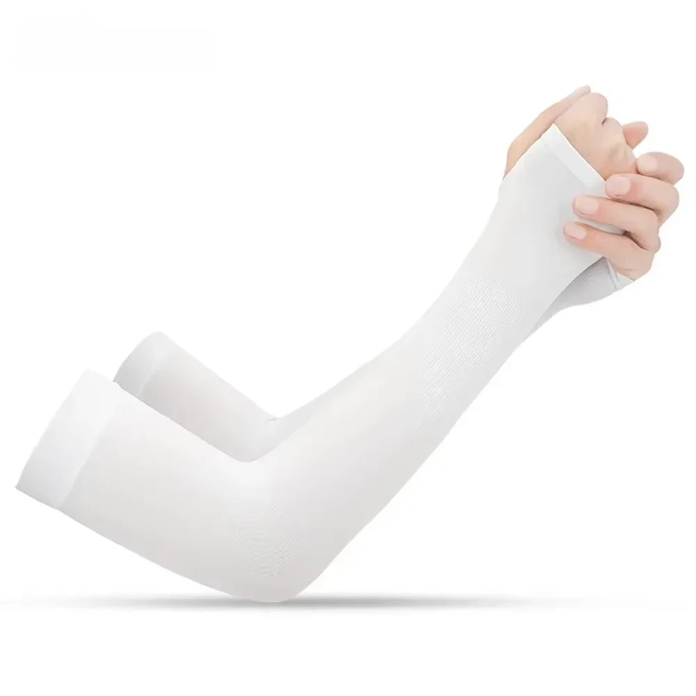 Breathable UV Protection Arm Sleeves with Thumb Hole Cooling Compression Tattoo Cover Up for Men Women Sports Workout Hiking
