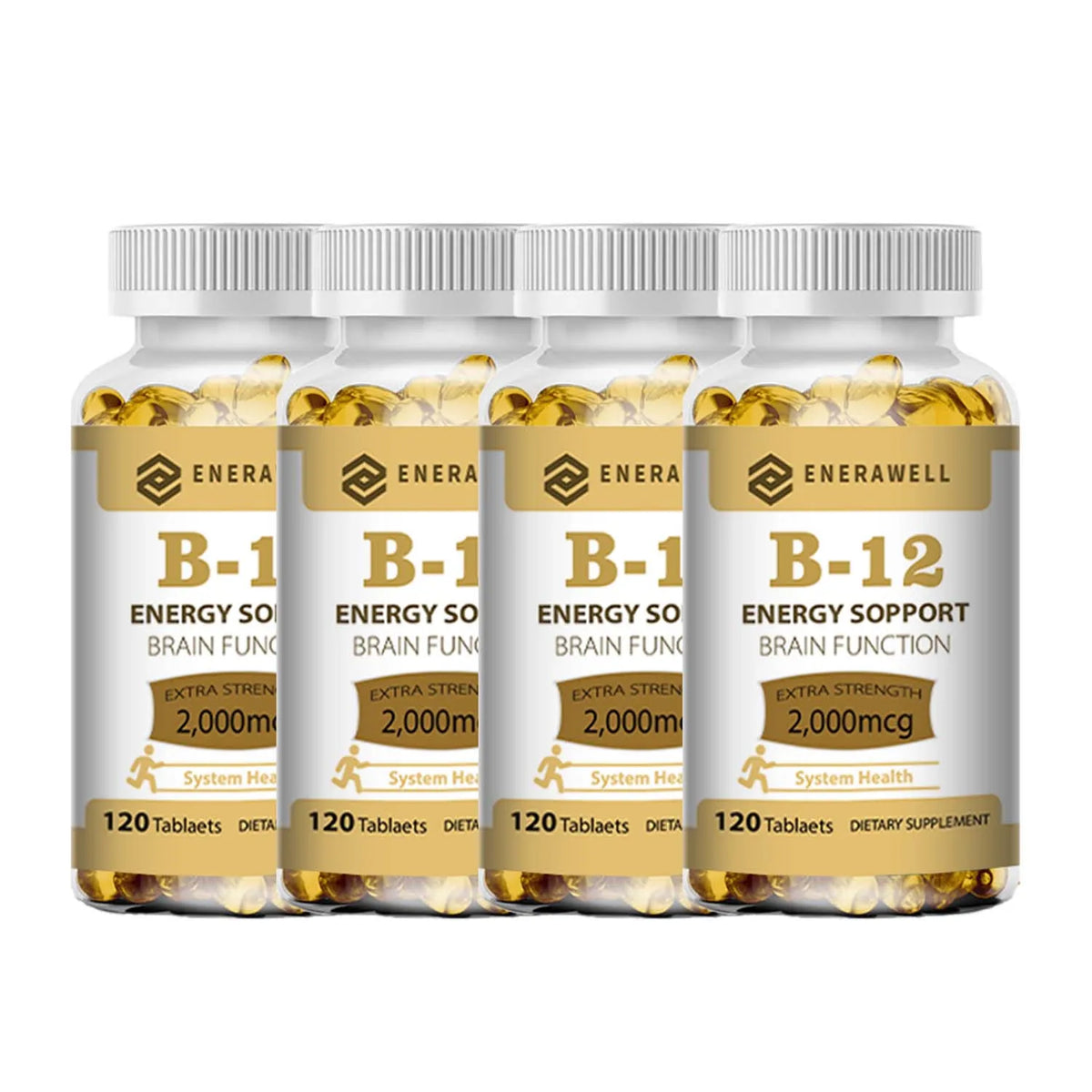 Vitamin B12 Capsules - Methylcobalamin Supplement for Mind, Energy, Brain, Mood, Heart Support 120 Capsules